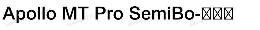 Apollo MT Pro SemiBo字体转换